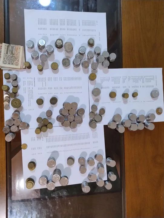 Coleção de moedas antigas