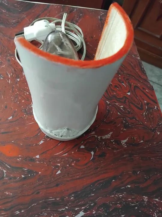 Luminária em bambu pintado artesanal  - Foto 2