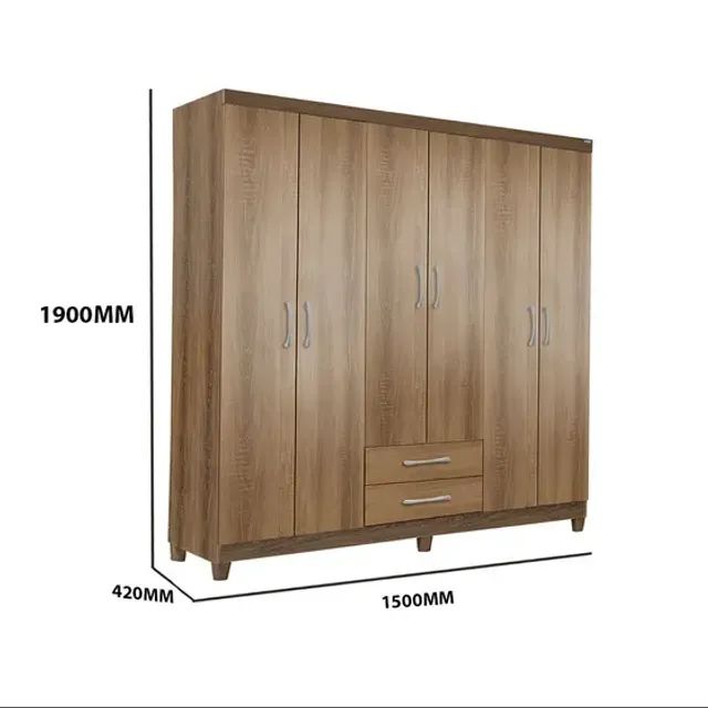 Promoção Guarda Roupa Marrom Escuro 6 portas     - Foto 2