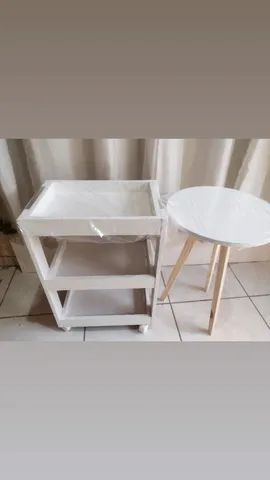 Carrinho auxiliar+ mesinha decorativa  - Foto 2