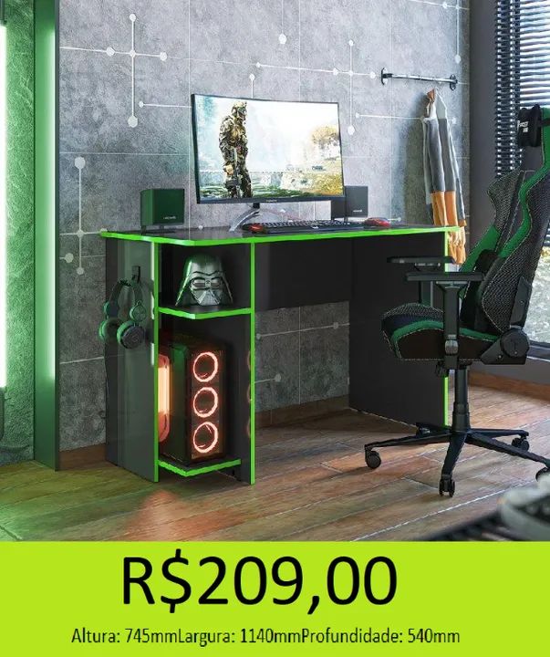 Escrivaninha gamer a pronta entrega  - Foto 4