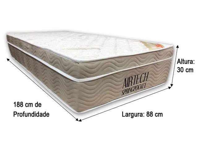 Colchão Solteiro Airtech Molas Ensacadas Ortobom a65 - Foto 3