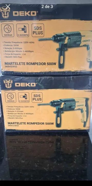 Martelete Rotativo Deko 500w 220v novo entregamos  - Foto 2