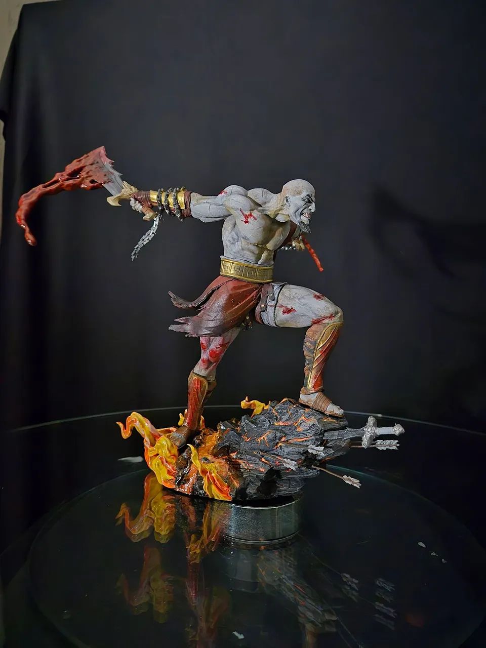 Kratos Action Figure - God Of War - Impressão em Resina 3d
