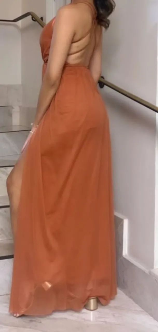 Vestido longo com fenda - Foto 3