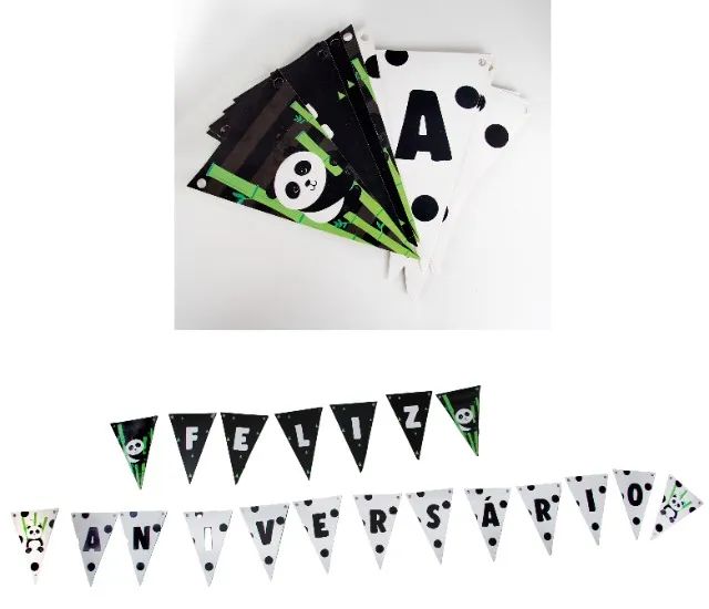 Kit Festa Decoração De Mesa Urso Panda Completo (usado) - Foto 5