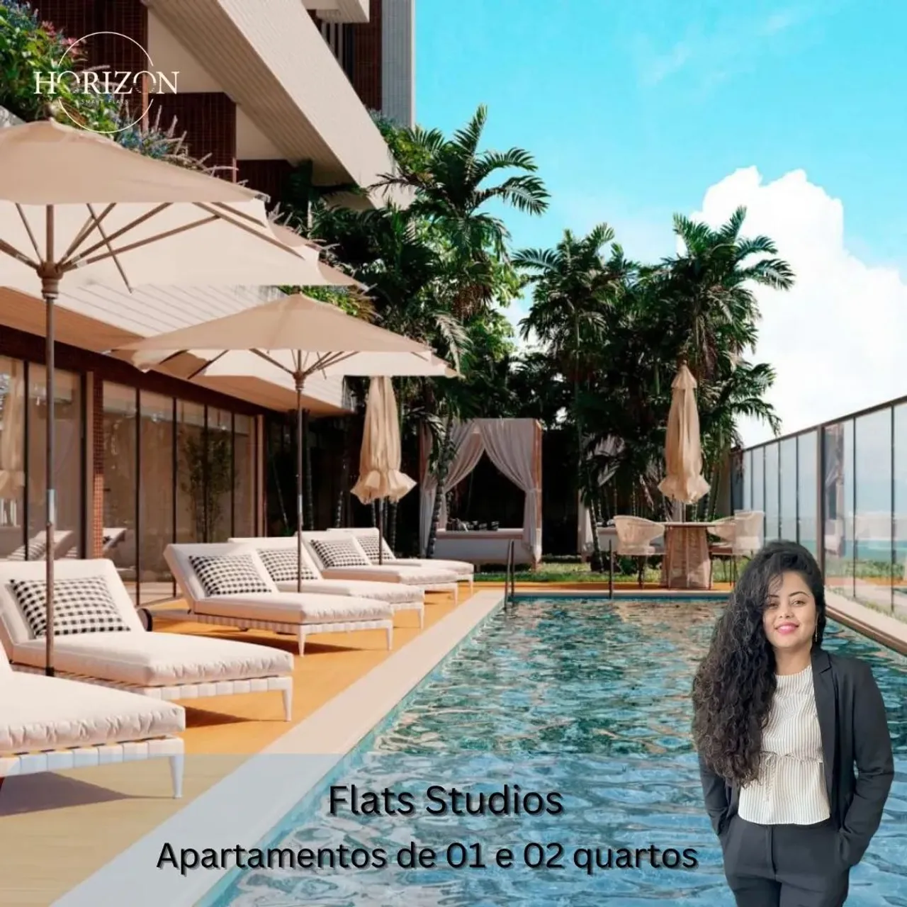 Lindos Flats Studios com lazer à Beira Mar de São José Da Coroa Grande - PE.