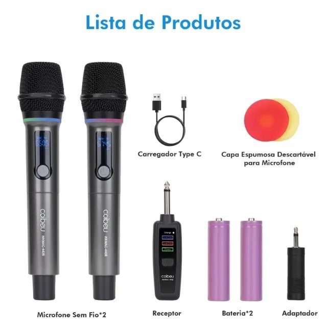 MICROFONE PROFISSIONAL SEM FIO
