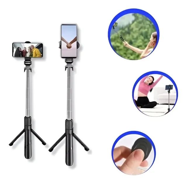 Tripé Celular Bastão Selfie Bluetooth 2x1 B-max Bmg-35 Preto - Foto 3