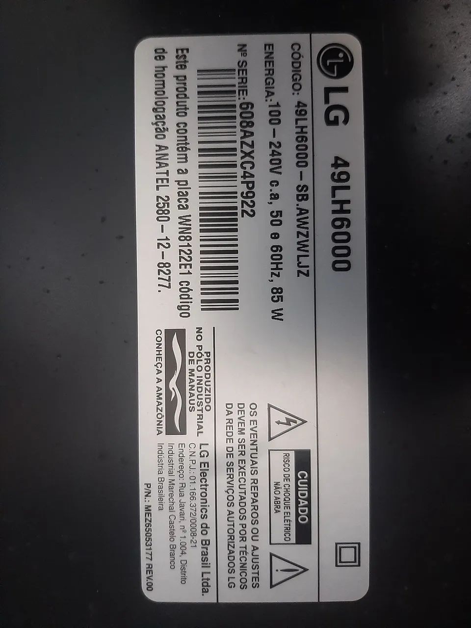 Obs: tela trincada TV LG Smart TV  49 polegadas modelo: 49LH6000 - Foto 4
