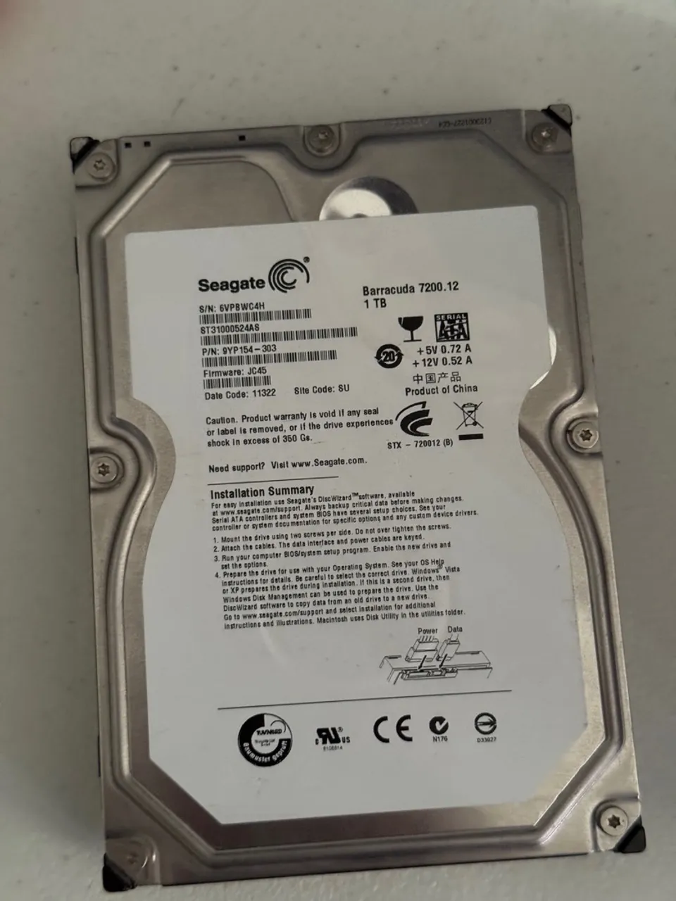 HD Seagate Barracuda 7200.12 1TB