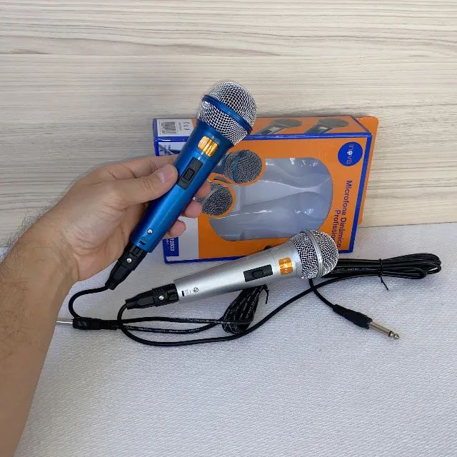 Kit com 2 Microfones Profissionais Dinâmicos Com Fio Inova - Foto 3