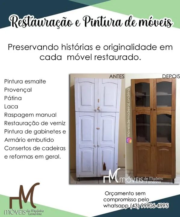 Restauração de móveis de madeira, raspagem e verniz. - Foto 6