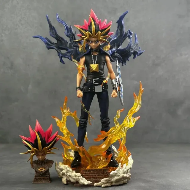 Action Figure Yami Yugi com Busto - Boneco Figura Ação Faraó Atem Muto Yu-Gi-Oh!