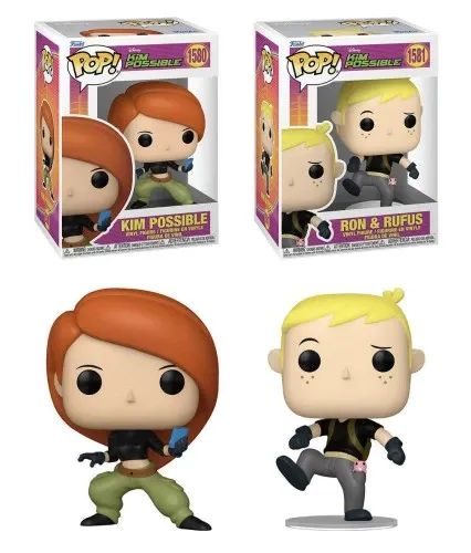 Funko Pop Kim Possible #1580 e Ron Stoppable #1581