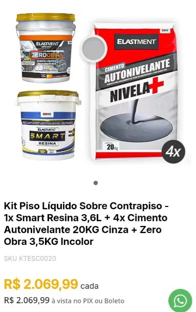 Kit Piso Líquido Sobre Contrapiso