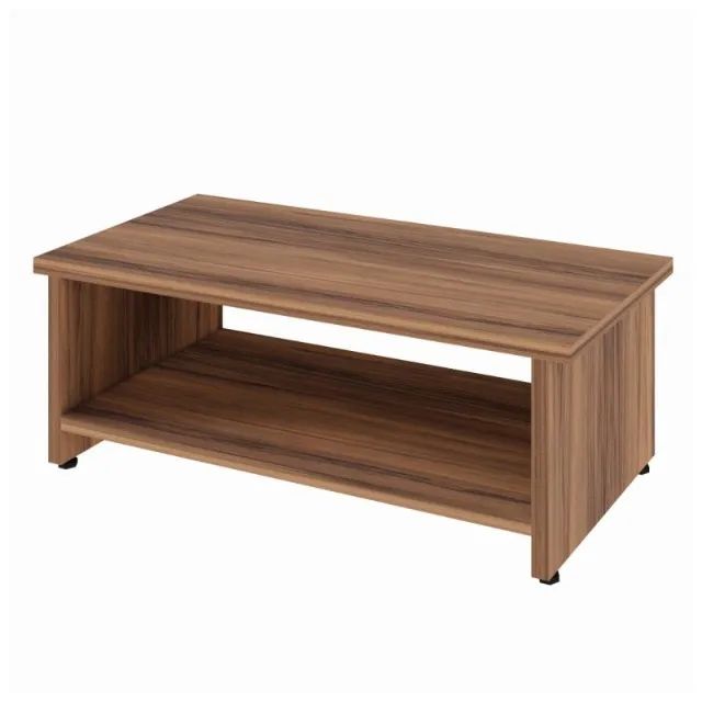 Mesa De Centro Moderna Com Tampo Reforçado Design Sofisticado Nogal 21431