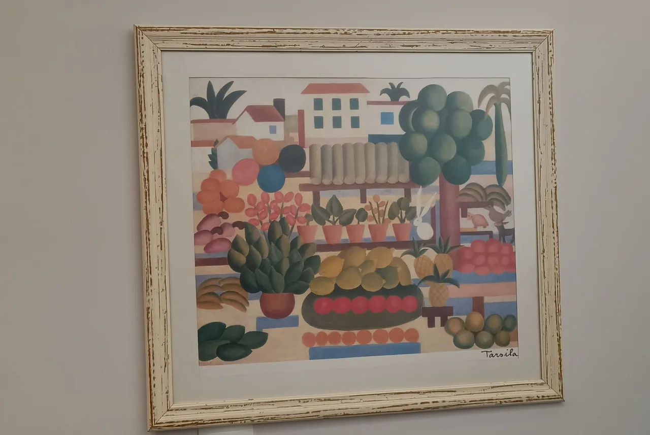 Quadro Decorativo  A feira de Tarsila do Amaral 