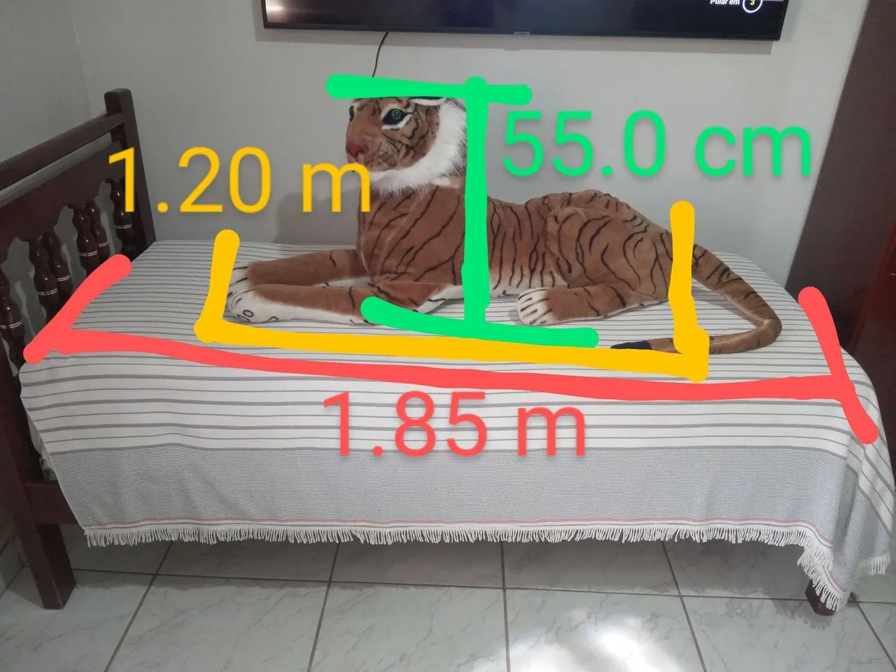 Tigre de Pelúcia Grande - Foto 2