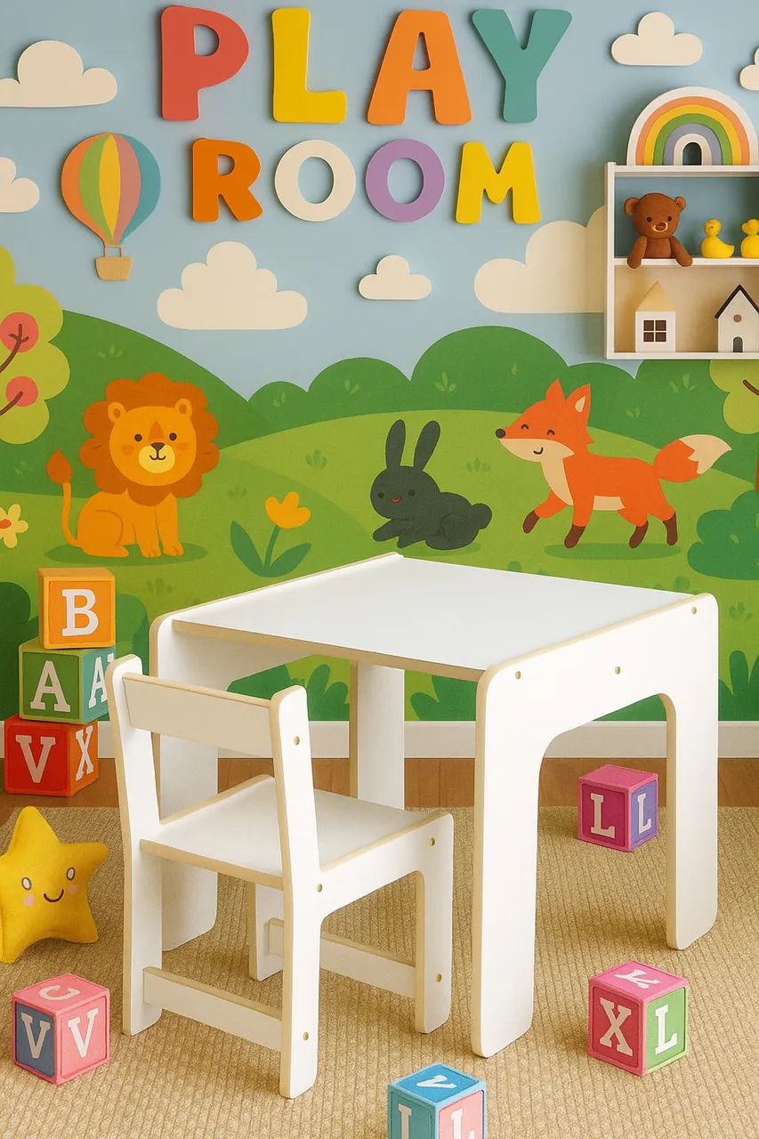 Mesa com uma cadeira 