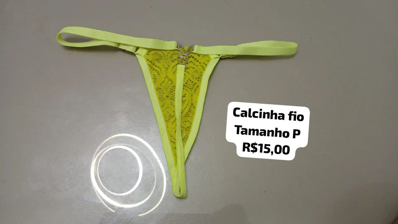 Calcinha fio com pingente  - Foto 3