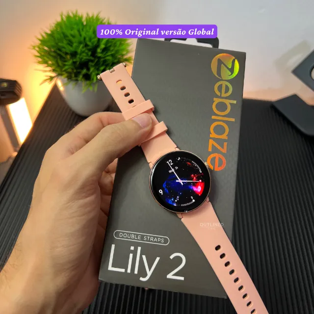 SmartWatch Feminino Zeblaze Lily 2 Original RoseGold [2X Pulseiras]