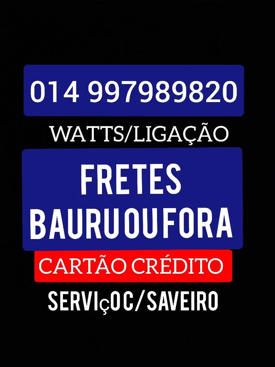 CARRETOS FRETE E MONTADOR BAURU 