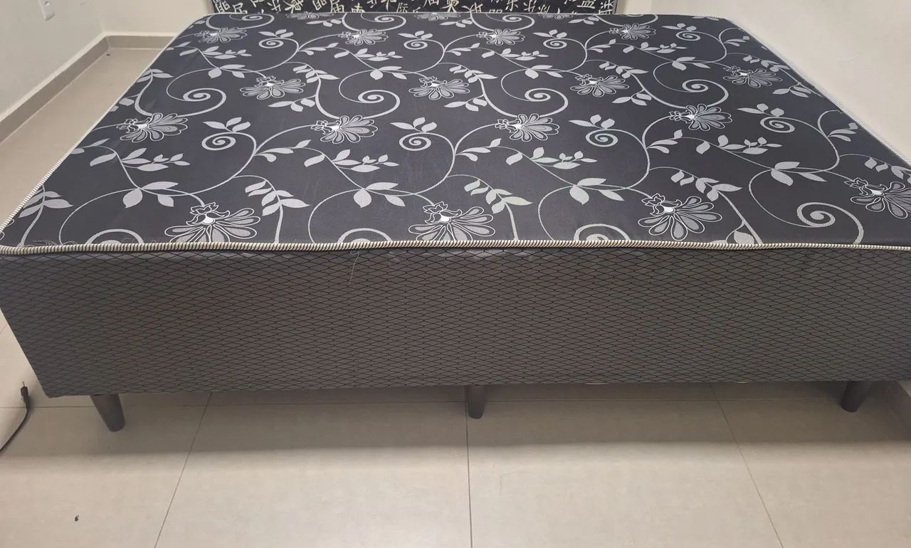 Cama Box Casal com Desenho Floral - Foto 2