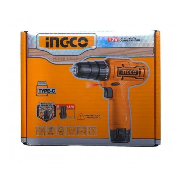 Parafusadeira Com 1 Bateria 12V 3/8 Pol CDL12428 Ingco - Foto 3