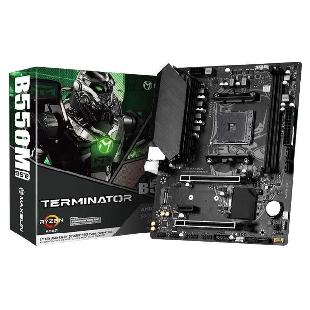 Placa Mãe Maxsun B550m Ms-Terminator, AM4, Para Ryzen, Atualizada, NOVA, Na Caixa 