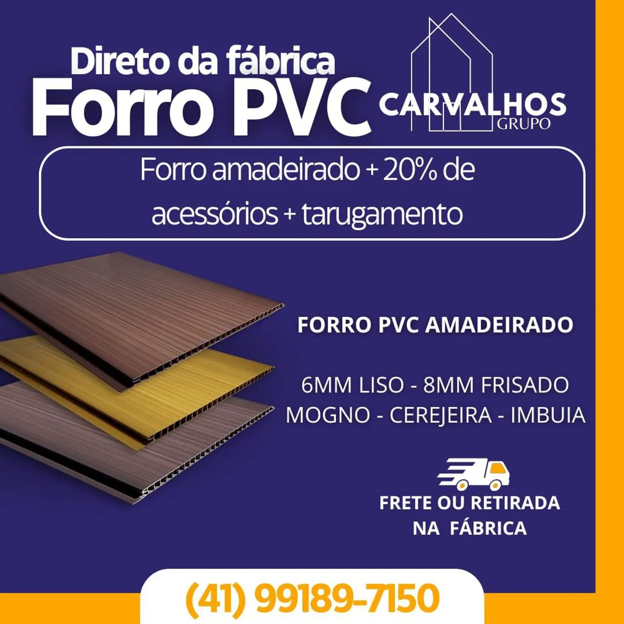 Forro PVC Amadeirado