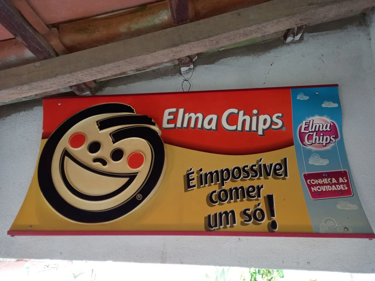 Placa publicitária antiga Elma Chips