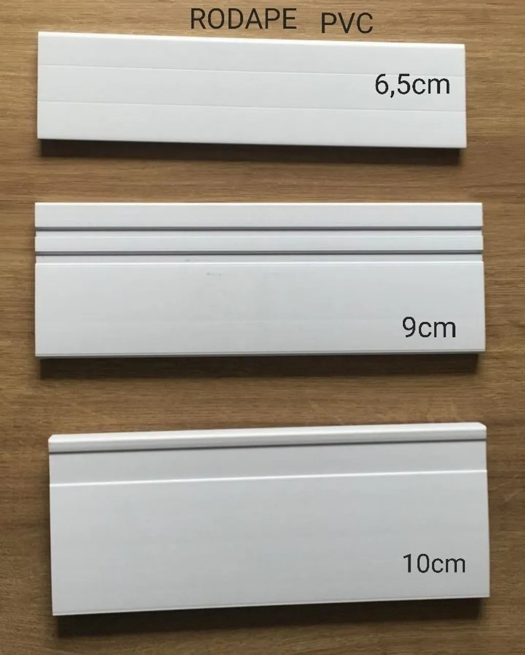 Rodapé PVC Branco - 6,5cm, 9cm e 10cm