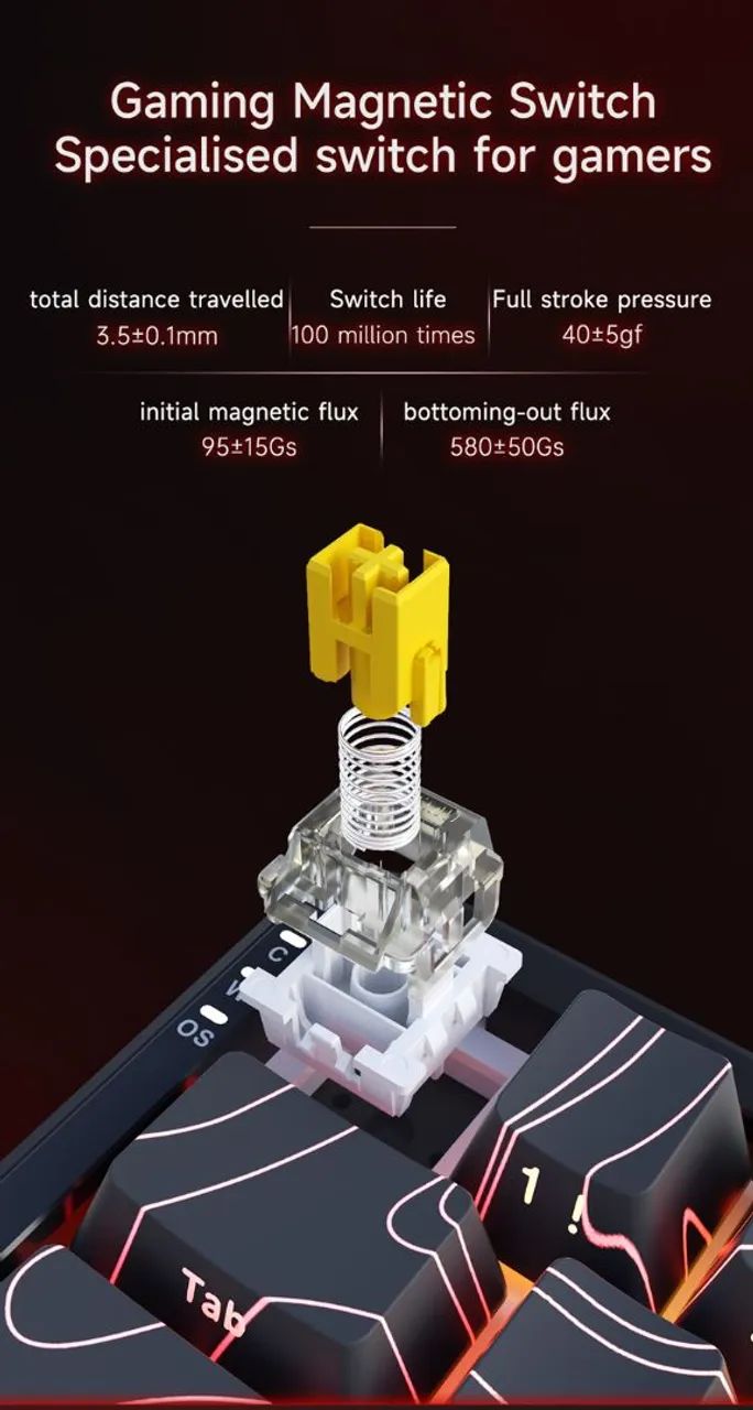 Teclado Magnético Ajazz 680 MAX 8Khz - Novo - Foto 4