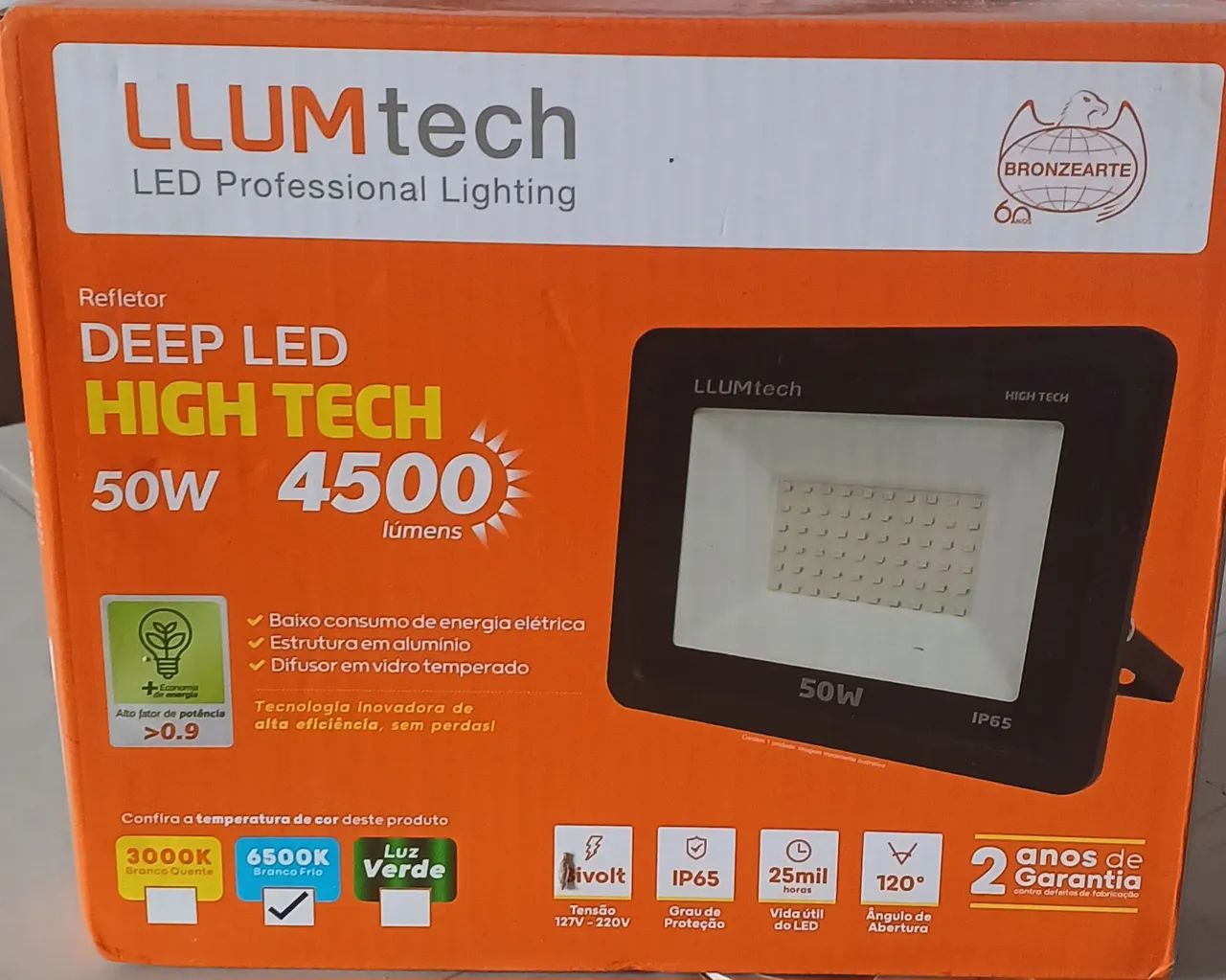 Refletor LED High Tech 50W 4500 Lúmens