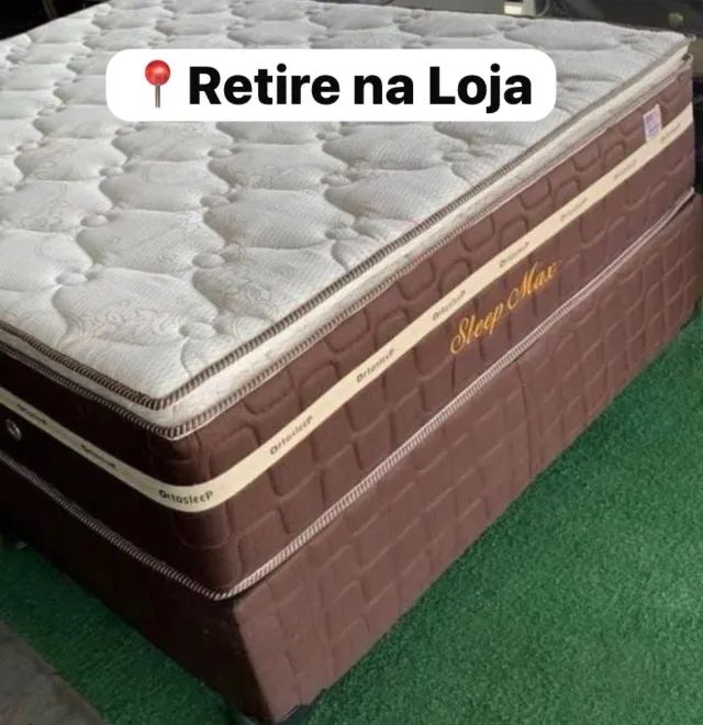 Cama box colchão e base nova 