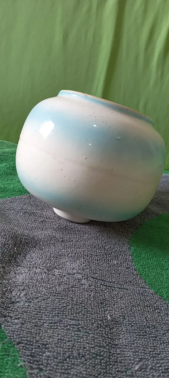 Vaso Decorativo Azul e Branco