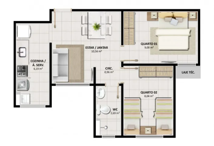 ALUGUE APARTAMENTO NO DOCE VIDA ACQUA