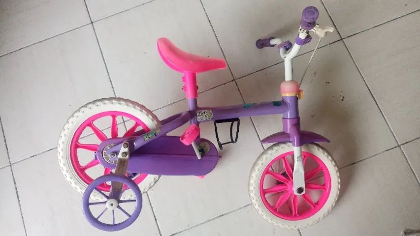 Bicicleta Infantil Menina Aro 12 C/ Rodinhas - Foto 2