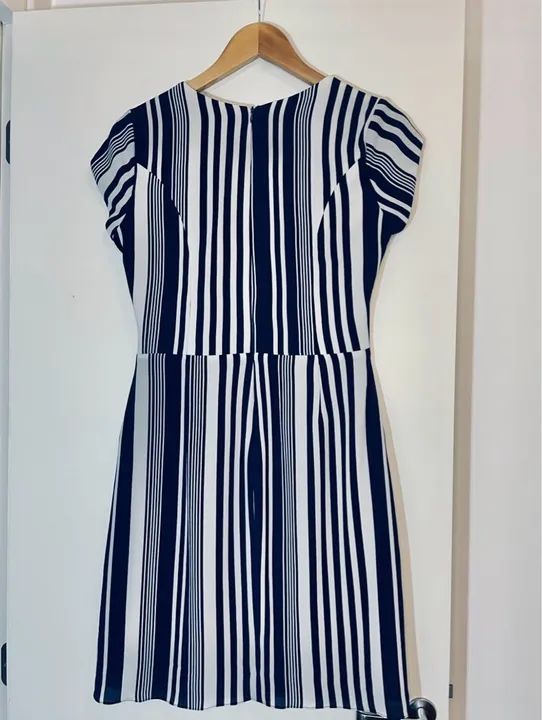 Vestido listras azul e branco tam PP Cia da Roupa - Foto 2