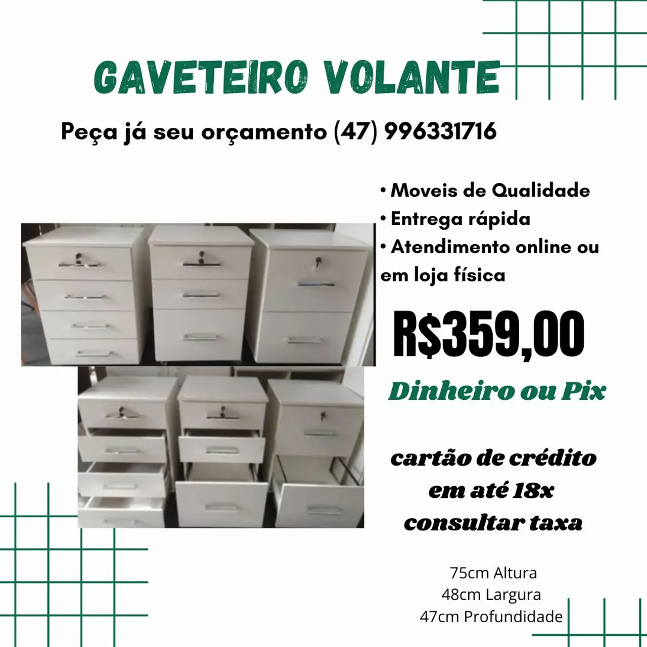 Gaveteiro Volante