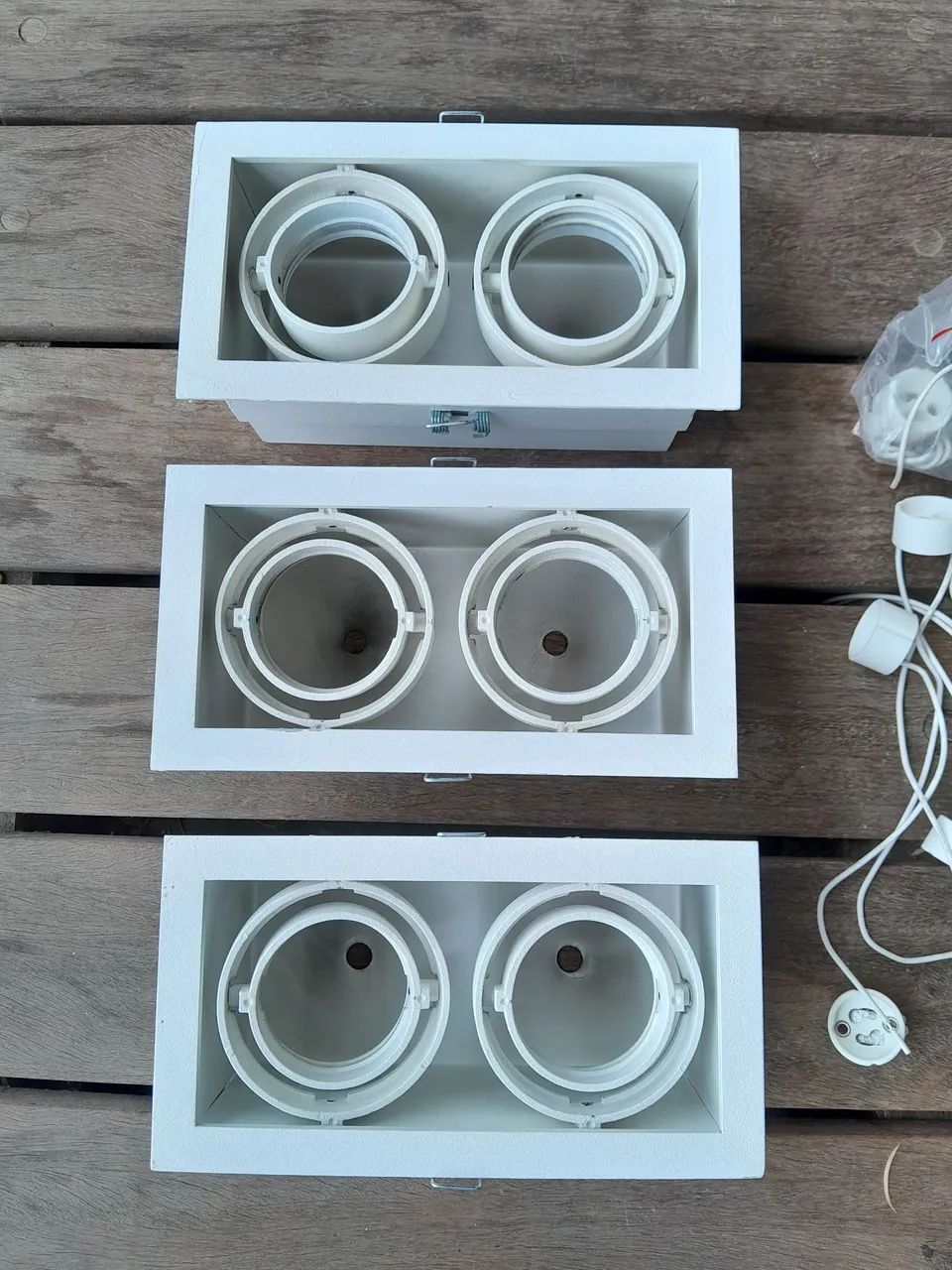 Luminária de embutir LabLuz - 3 unidades para lâmpada dicroica led