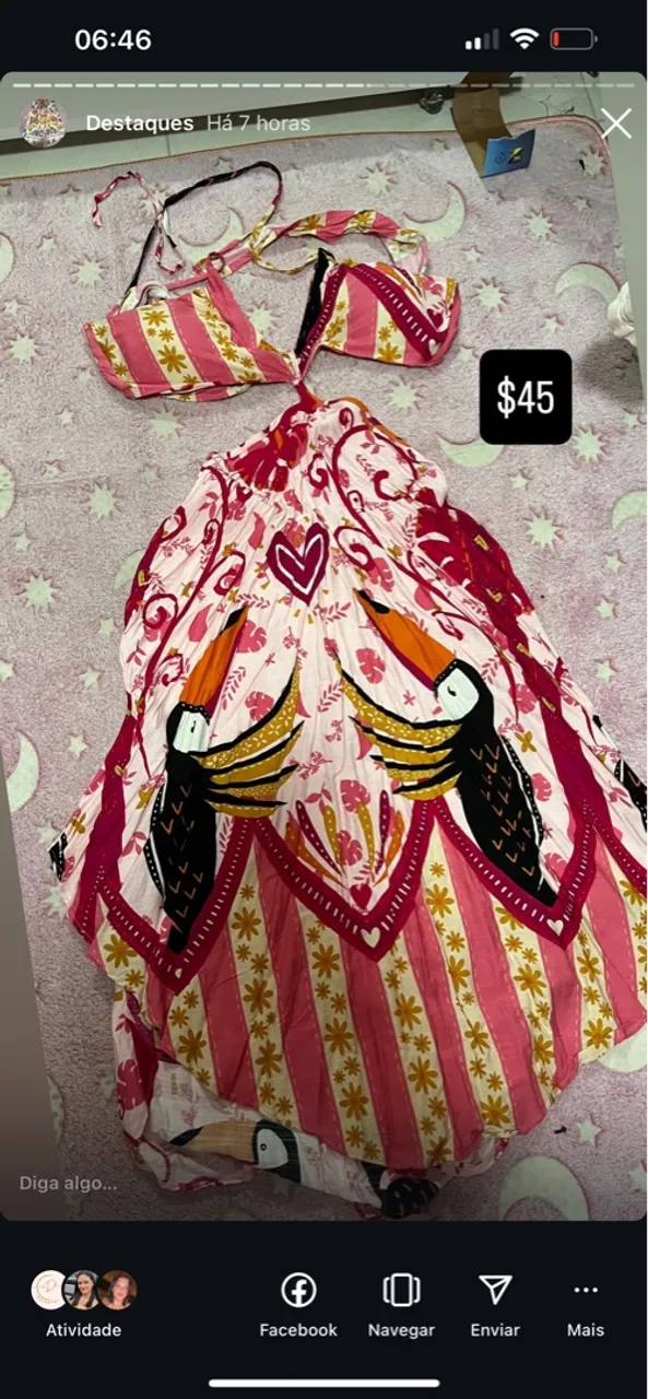 Conjunto de Praia Estampado com Tucanos