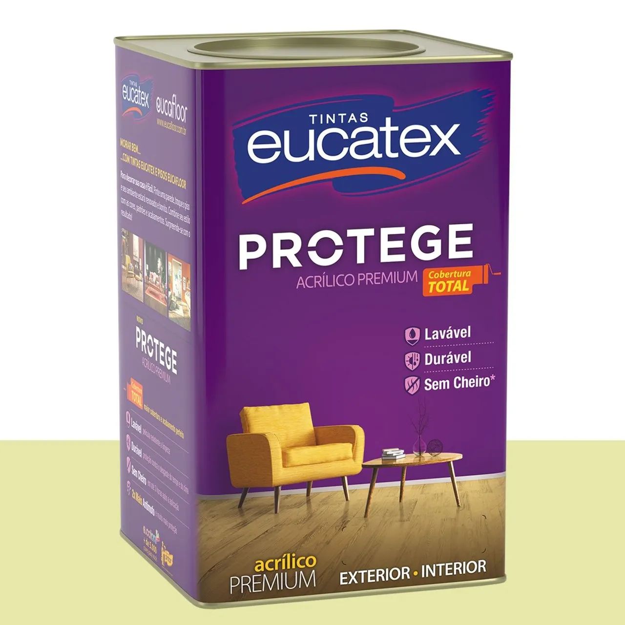 Tinta Acrílica Acetinada Eucatex Brilho de Grama 16 L