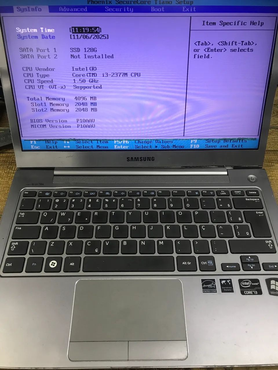 Notebook Samsung ultrabook64312622514818121