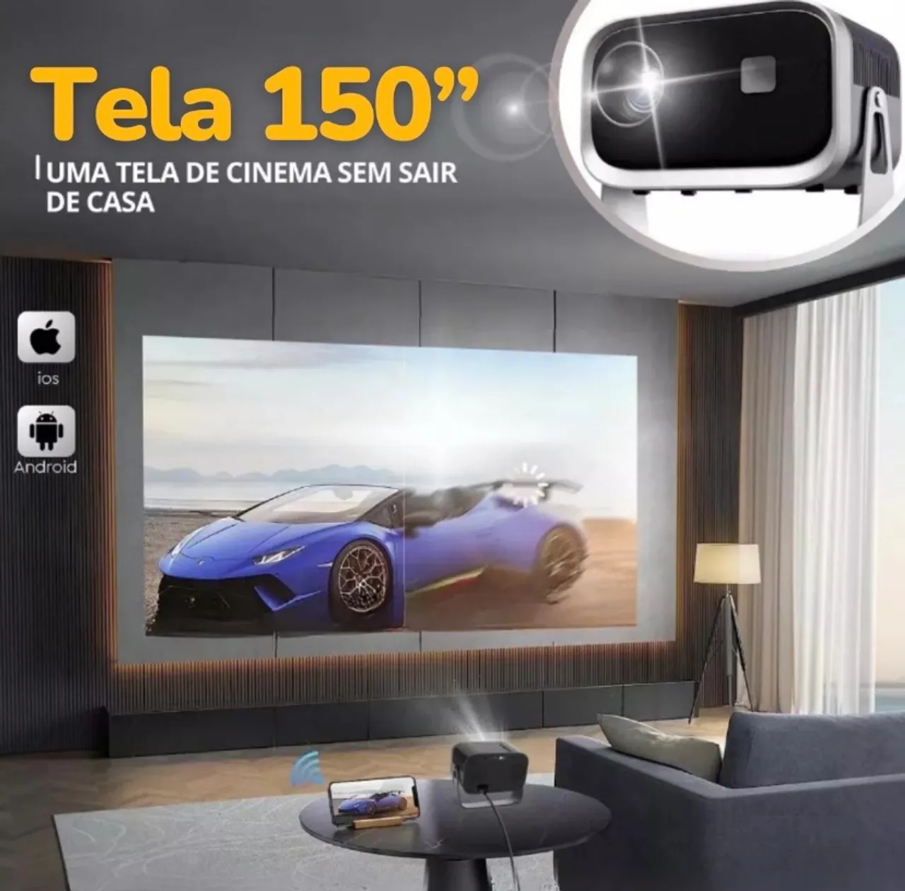 Projetor Portátil - HY350 HD