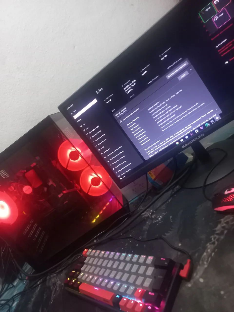 Pc gamer de entrada gabinete aquario64842048413058121