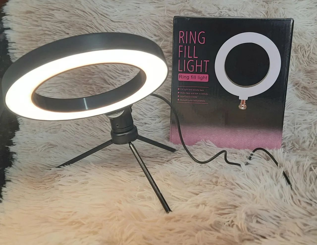 Iluminador Ring Light 6p LED de mesa - Foto 3