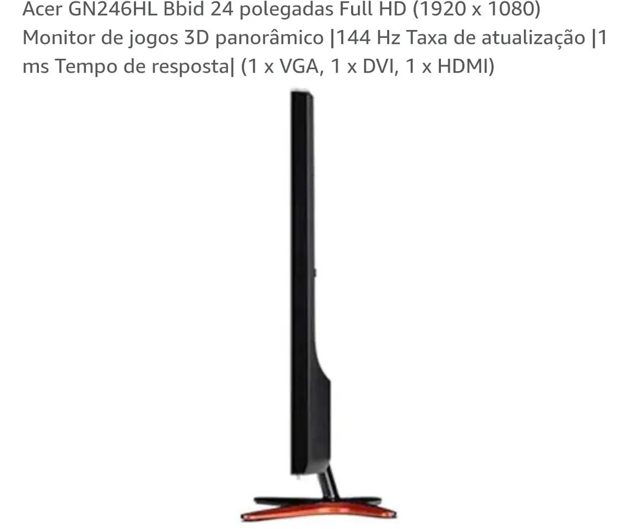 Monitor Gamer Acer 24'' Full HD 144Hz