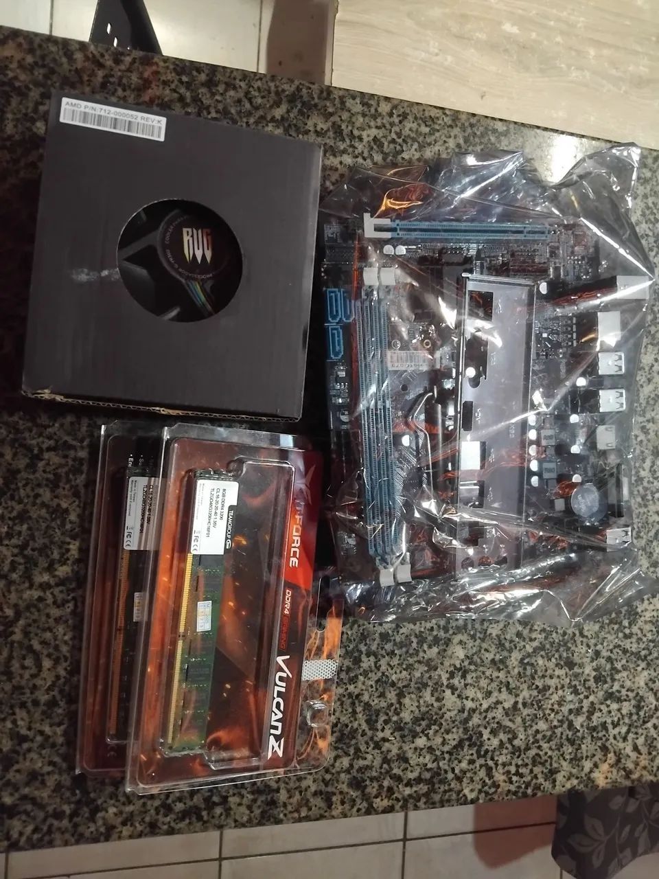 Kit para pc placa mae, memoria ram, processador + cooler